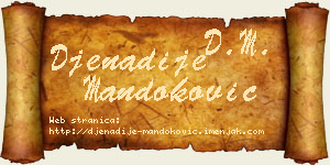 Đenadije Mandoković vizit kartica